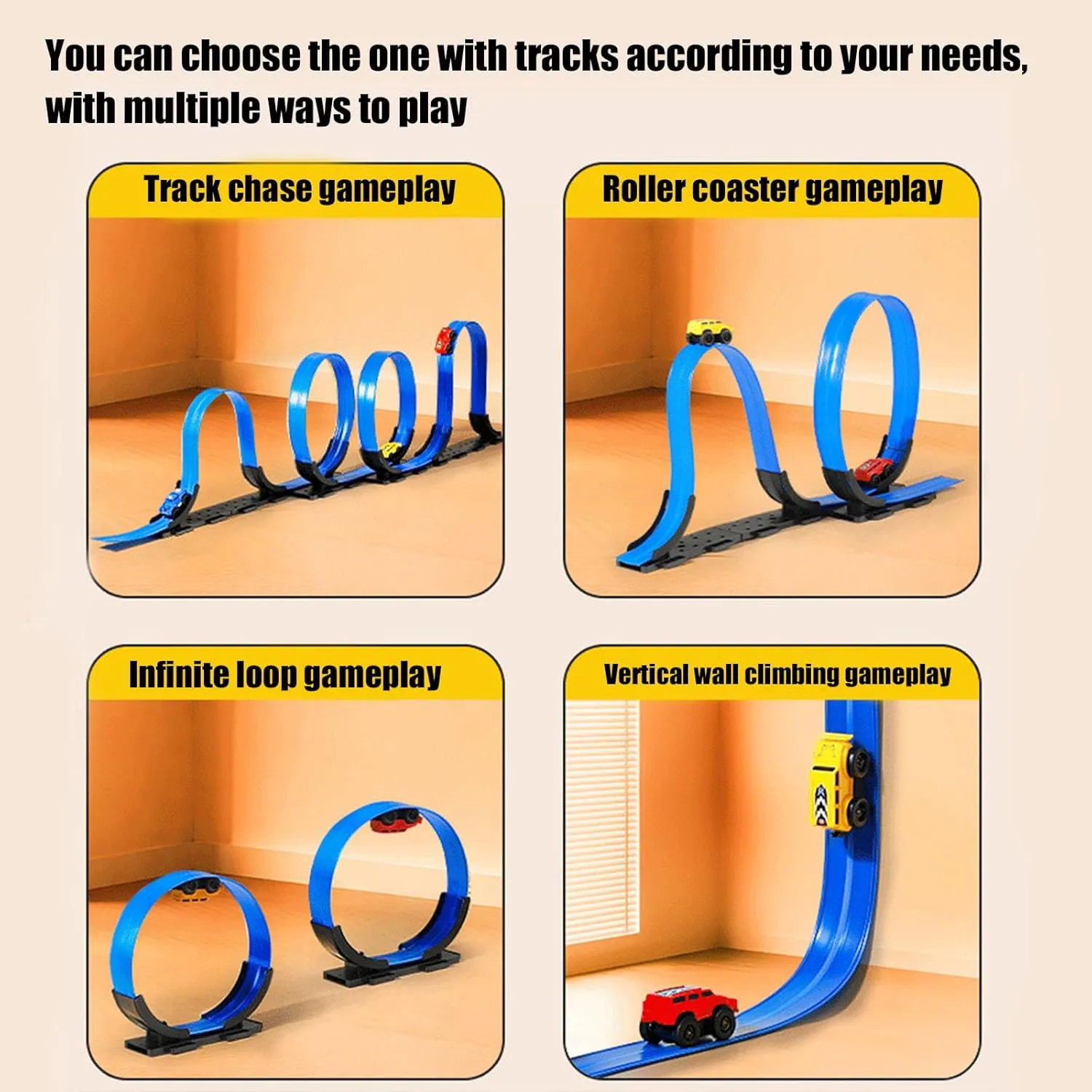 Emboadlie Magnetic Wall Climbing Toy Car, Cars That Drive on Walls and Ceiling, Climbing Wall Toy Car, Magnetic Wall Climbing Car (33in Track   One Car)