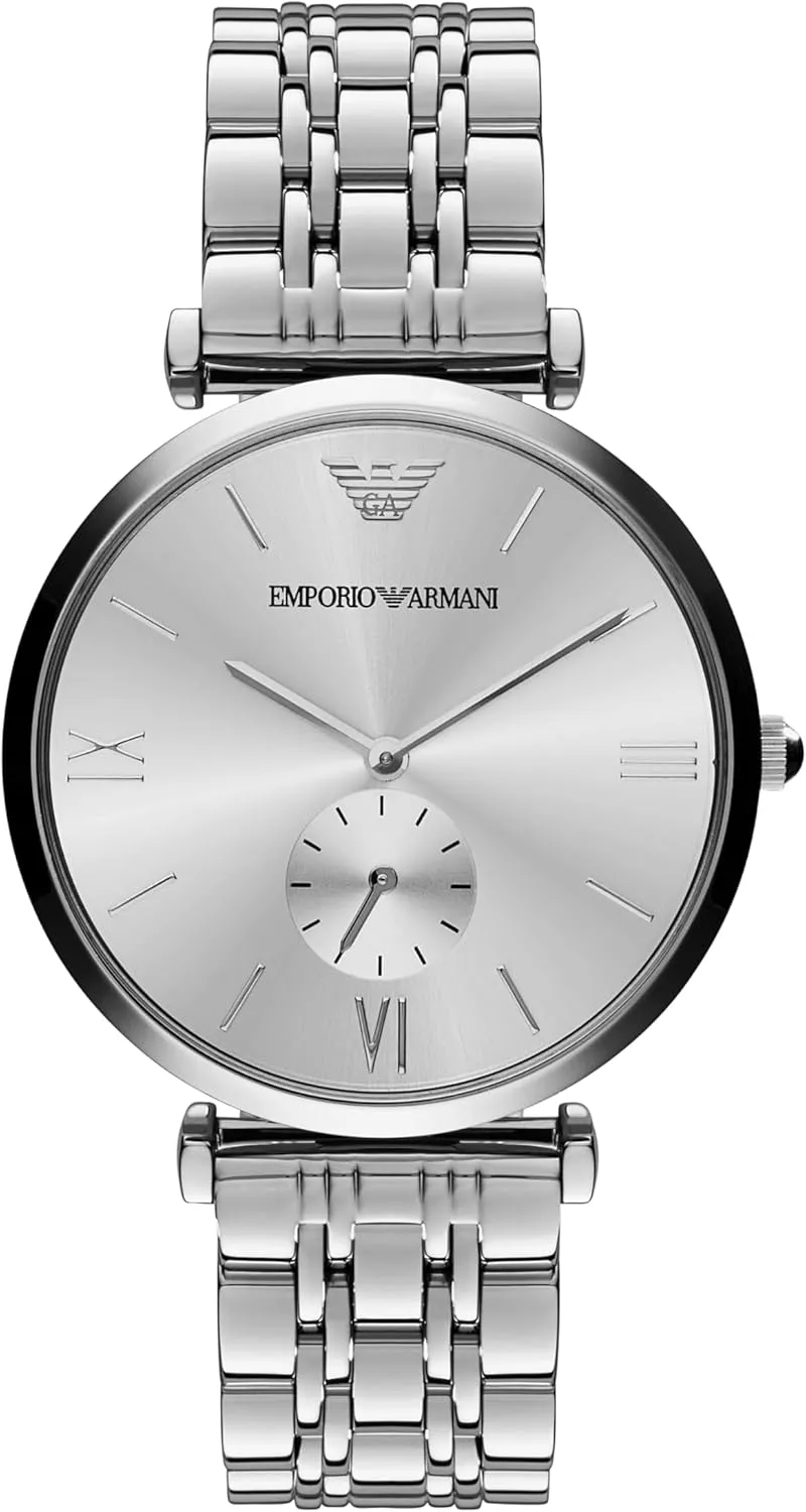 Emporio Armani Men's Three-Hand Leather Watch