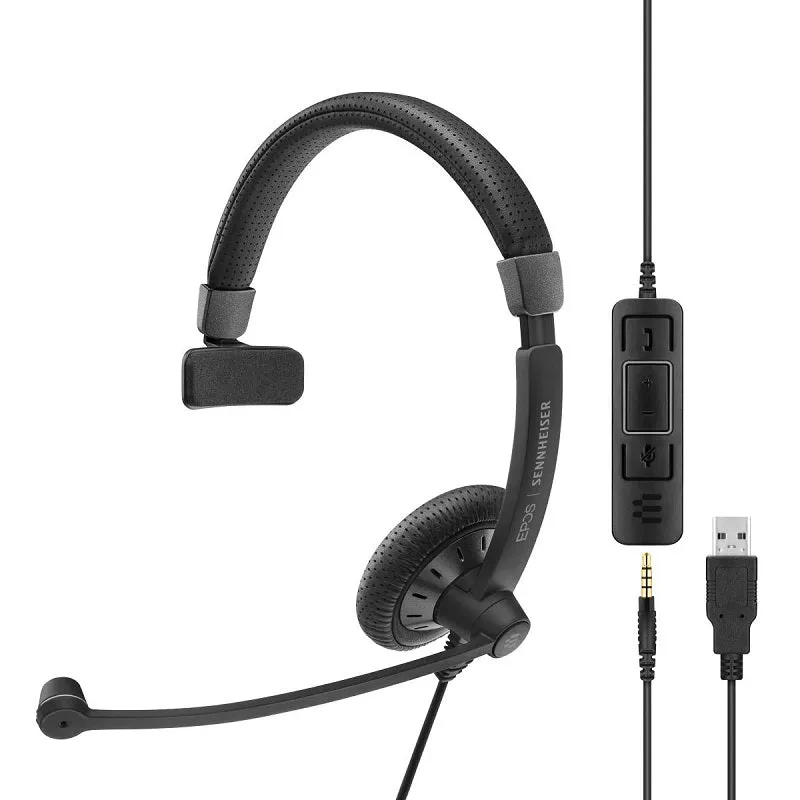EPOS Sennheiser IMPACT SC 45 Wired Single-Sided Headset With 3.5mm Jack - Black
