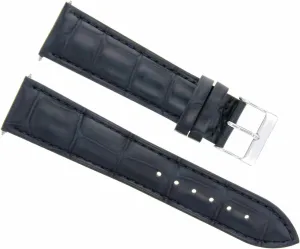 Ewatchparts 18mm Leather Watch Band Strap Compatible With Tag Heuer Formula F1 Calibre Watch Dark Blue