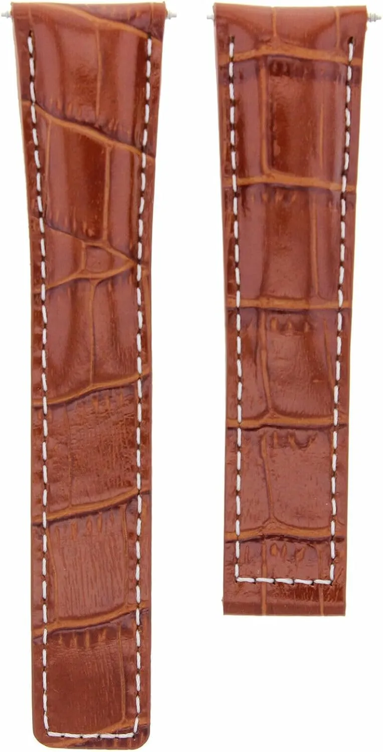 Ewatchparts 20-22mm Leather Watch Band Strap Compatible with Tag Heuer Carrera Watch CV2A10 FC5037/39/40