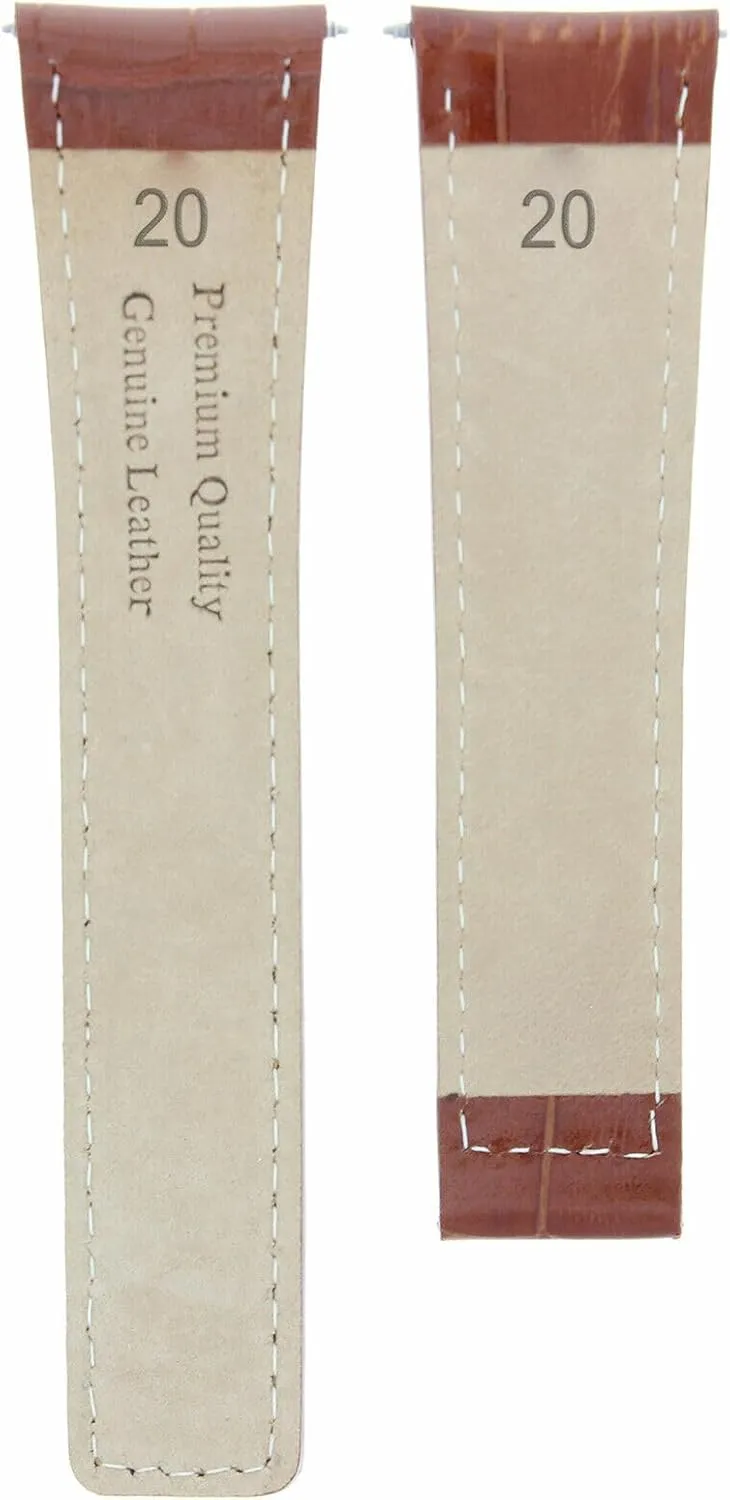 Ewatchparts 20-22mm Leather Watch Band Strap Compatible with Tag Heuer Carrera Watch CV2A10 FC5037/39/40