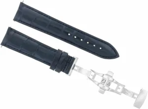 Ewatchparts 20mm Leather Watch Band Strap Compatible With Tag Heuer Carrera F1 Formula Aquaracer Dk Blue