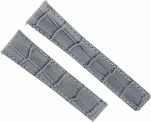 Ewatchparts 22mm Leather Watch Band Strap Compatible With 43mm Tag Heuer Carrera Calibre 17 FC5037-5039 Gray