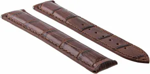 Ewatchparts 22mm Leather Watch Band Strap Smooth Compatible With Tag Heuer Monaco Deployment Clasp Light Brown