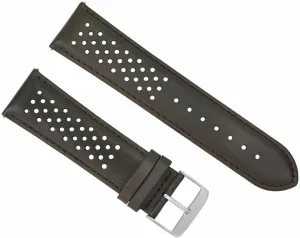 Ewatchparts 23mm Perforated Leather Watch Band Strap Compatible With Tag Heuer Carrera Quick Release Black