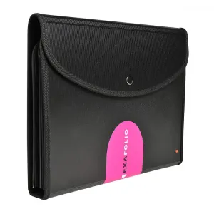 Exacompta Exactive Exafolio Conference Folder 6-Part Black 55834E