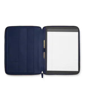 Executive Zippered Portfolio Navy Blue
