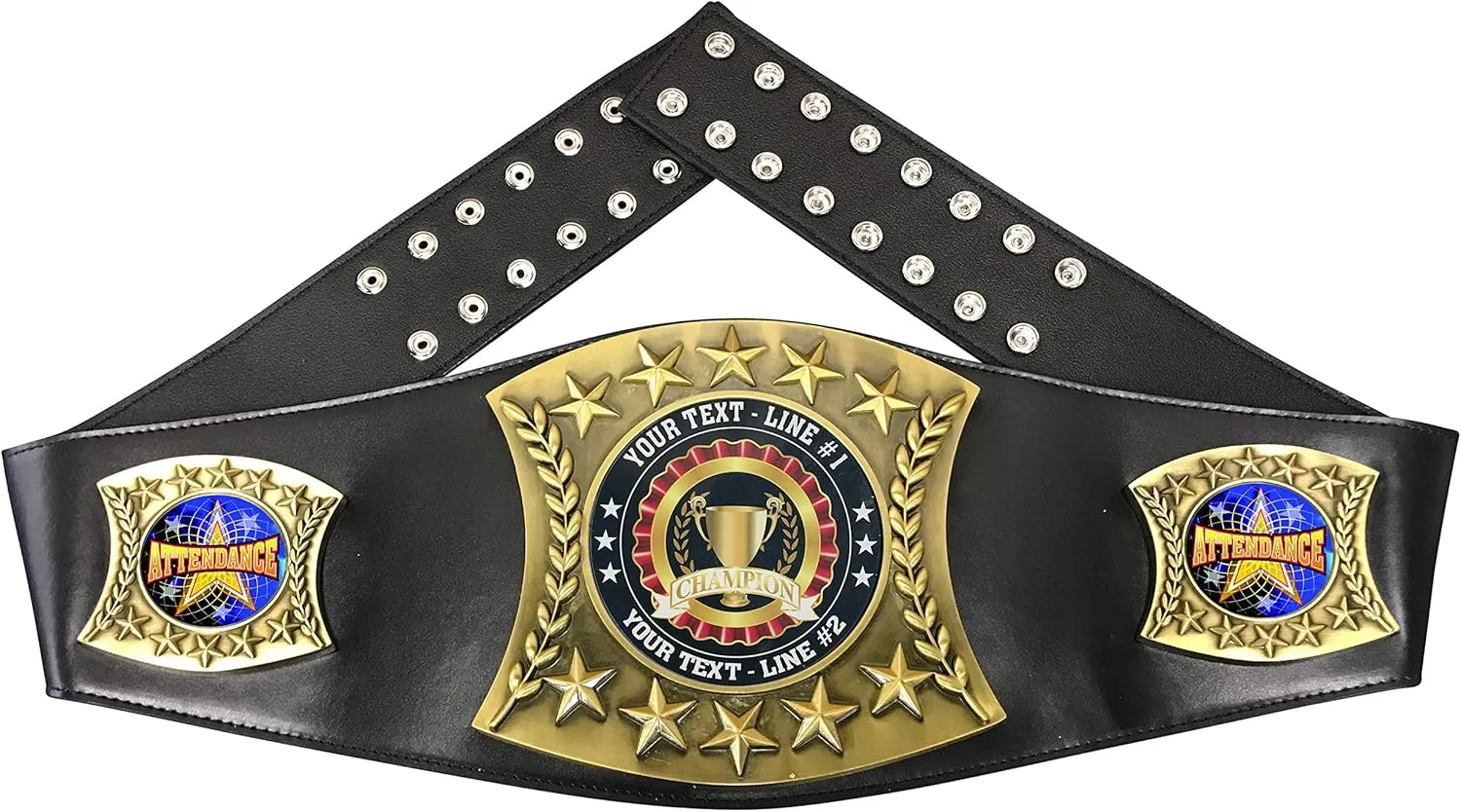 Express Medals Custom Attendance Trophy Personalized Championship Leather Belt FCL406
