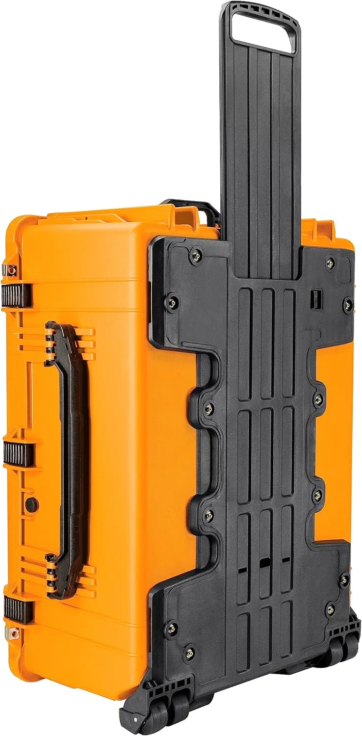 Eylar 31.5" X-Large Protective Roller Hard Case for Cameras, Drones, Tools, and AV Equipment with IP67 Waterproof, Shock Resistant, and Customizable Foam Inserts (Yellow)
