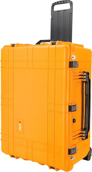 Eylar 31.5" X-Large Protective Roller Hard Case for Cameras, Drones, Tools, and AV Equipment with IP67 Waterproof, Shock Resistant, and Customizable Foam Inserts (Yellow)