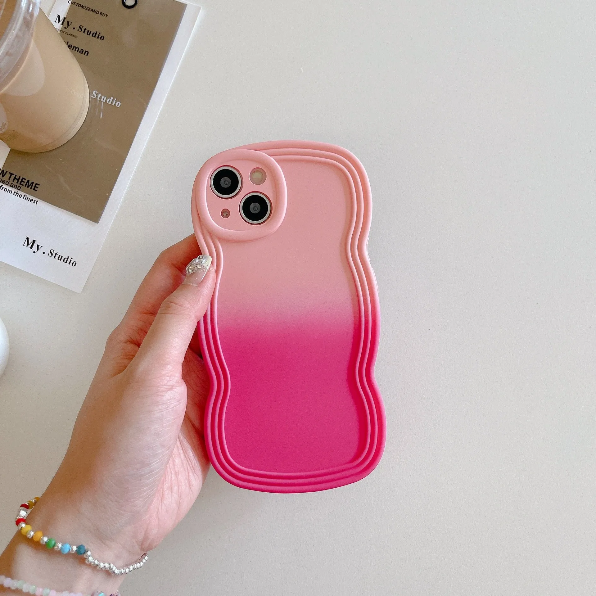 Fancy design Gradient Color Phone Case For iphone 12 pro case cute for barbie phone case 2023