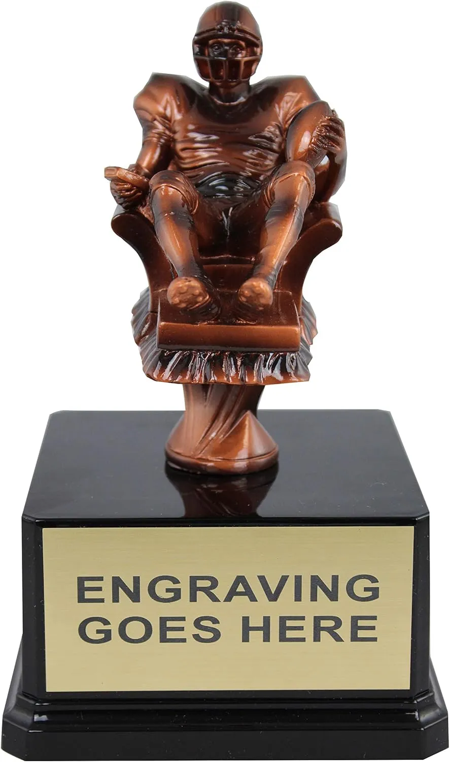 Fantasy Football Recliner Award Trophy by Trophy Outlet | Customizable Text on Gold Plate | Perfect for Your Competition