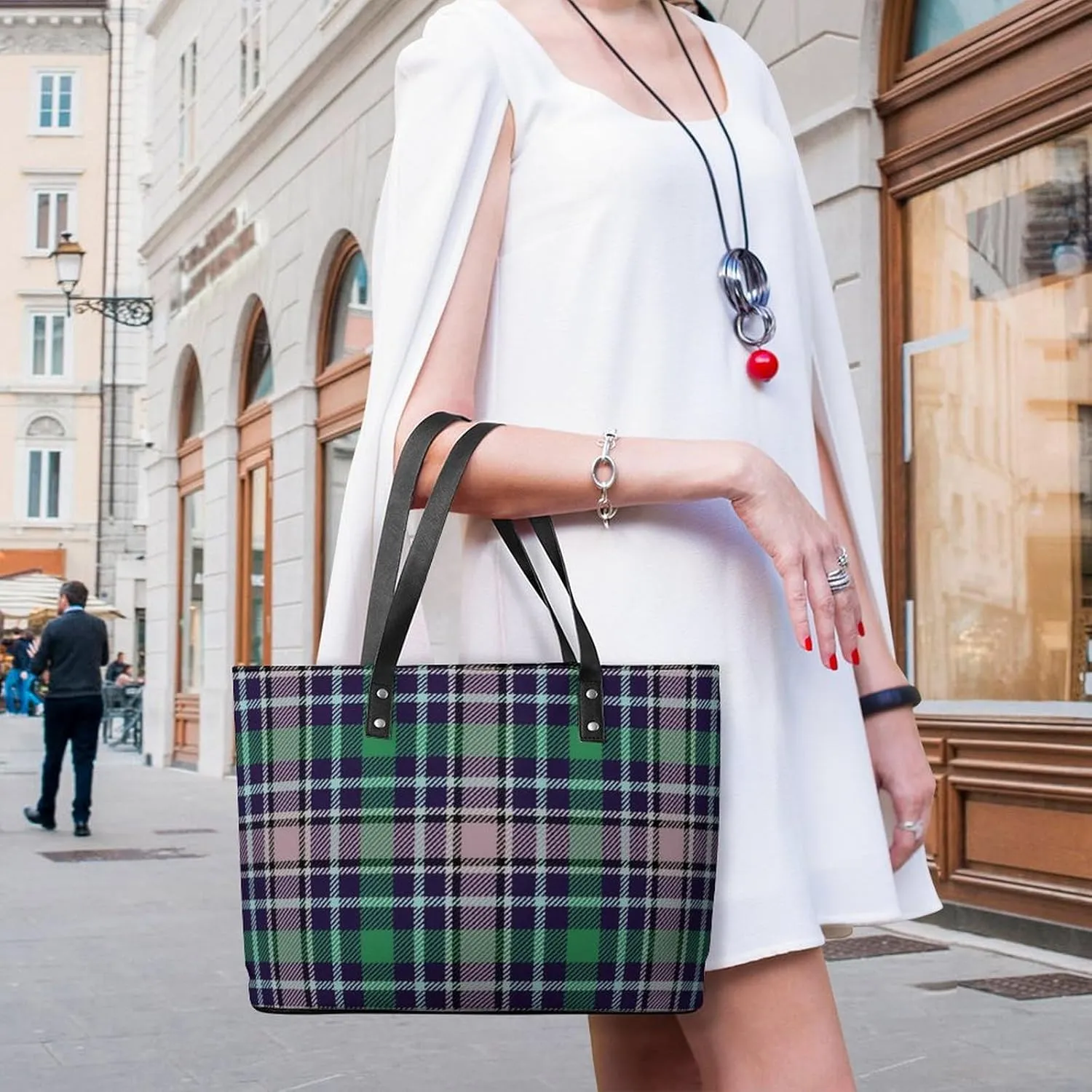 Fashion Handbag With Zipper Large Capacity Satchel Tote Bag Shoulder Bag
