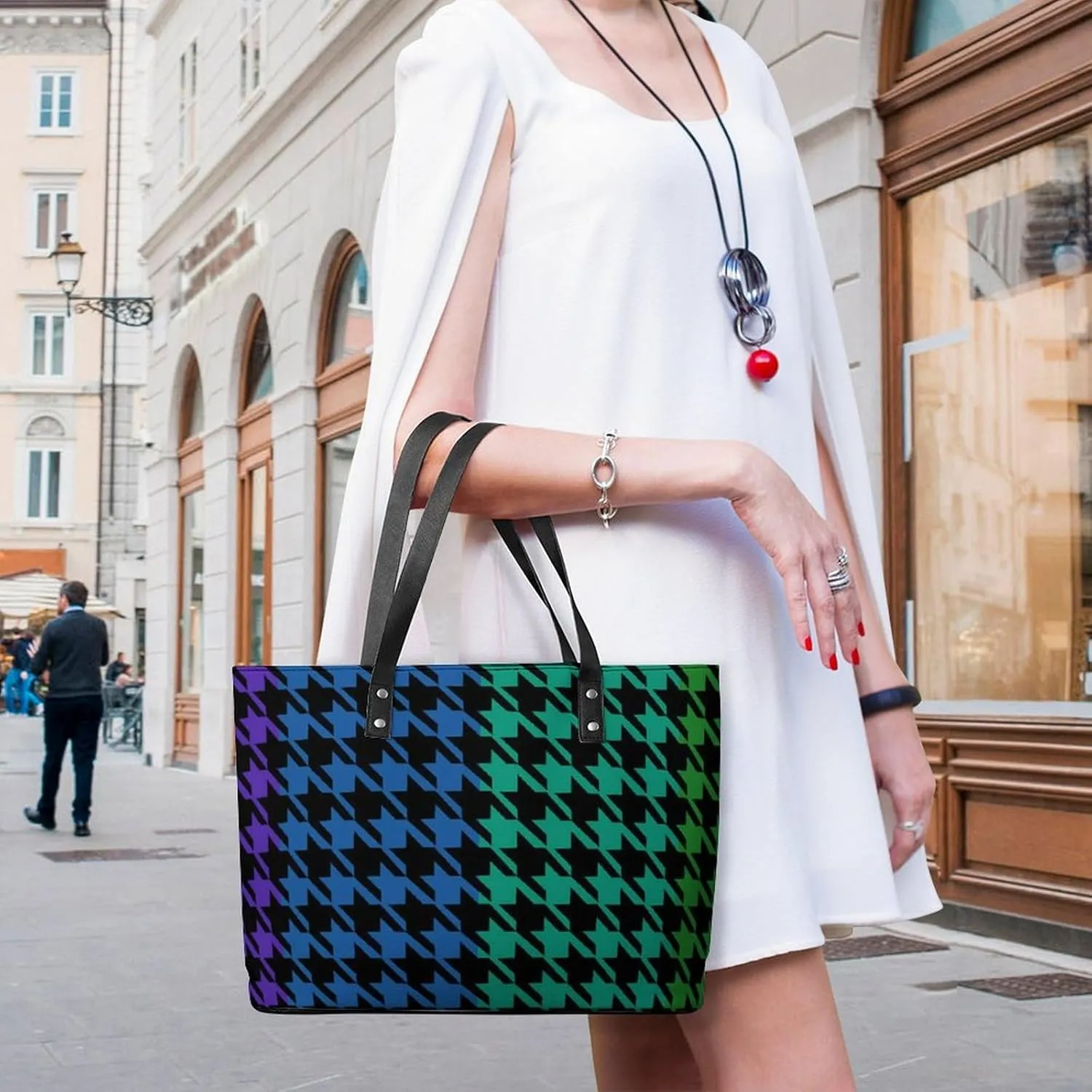 Fashion Handbag With Zipper Large Capacity Satchel Tote Bag Shoulder Bag