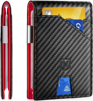 Father's Day Gifts for Dad Husband Boyfriend from Daughter Son Wife, Slim Wallet for Men with Money Clip RFID Blocking, Minimalist Thin Credit Card Holder with Gift Box