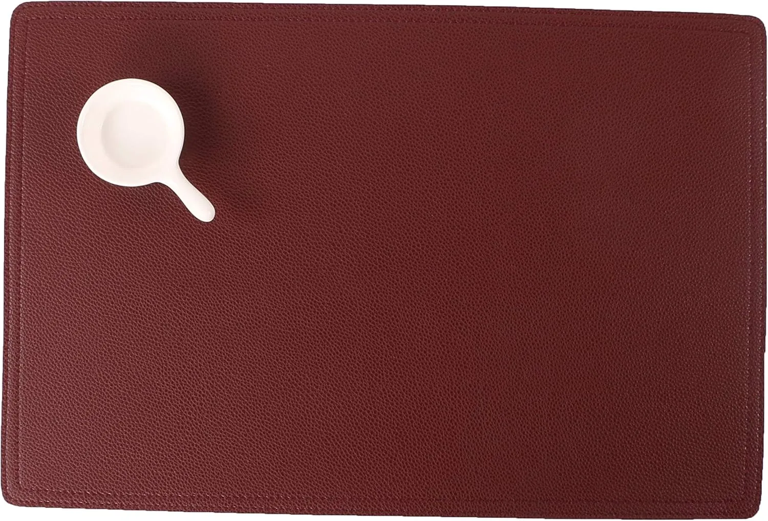 Faux Leather Red Placemats, PU Table Mats, Set of 4, Waterproof, Stain Resistant, Heat Resistant, Non-Slip Easy to Clean for Kitchen Dining Table,Conference Table
