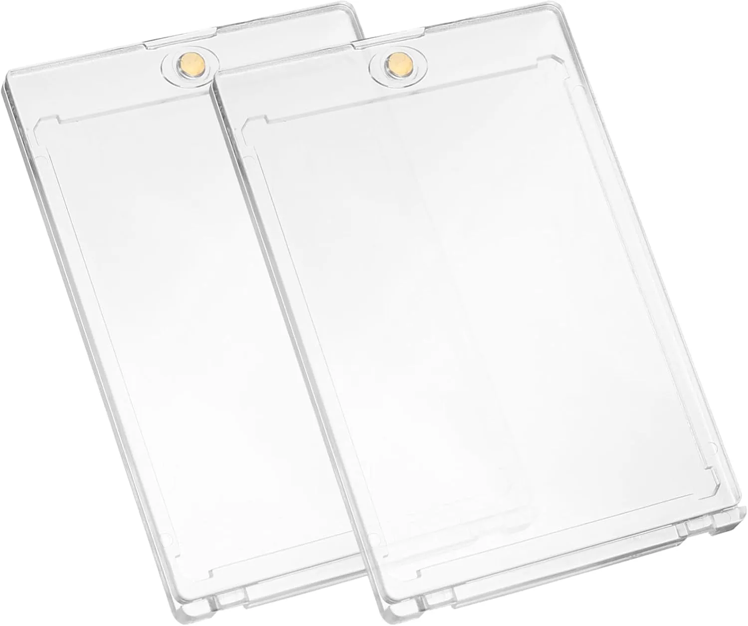 FAVOMOTO 2sets 2pcs Magnetic Acrylic Card Holder for Trading Baseball Football Cards Protector Open Design Lightweight Portable for Safe Storage and Display 2pcs*2