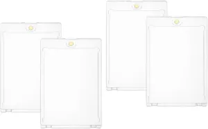 FAVOMOTO 2sets 2pcs Magnetic Acrylic Card Holder for Trading Baseball Football Cards Protector Open Design Lightweight Portable for Safe Storage and Display 2pcs*2