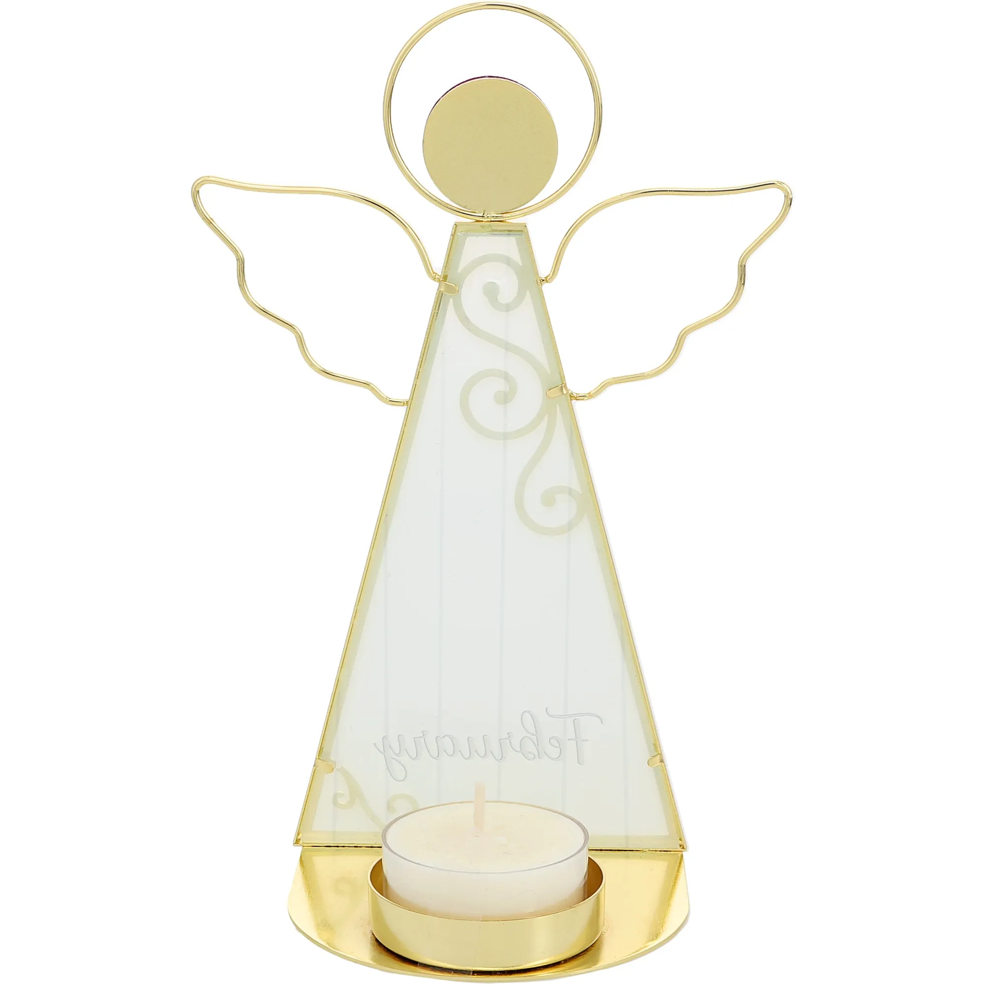 February 6.5" Monthly Angel Tea Light Holder