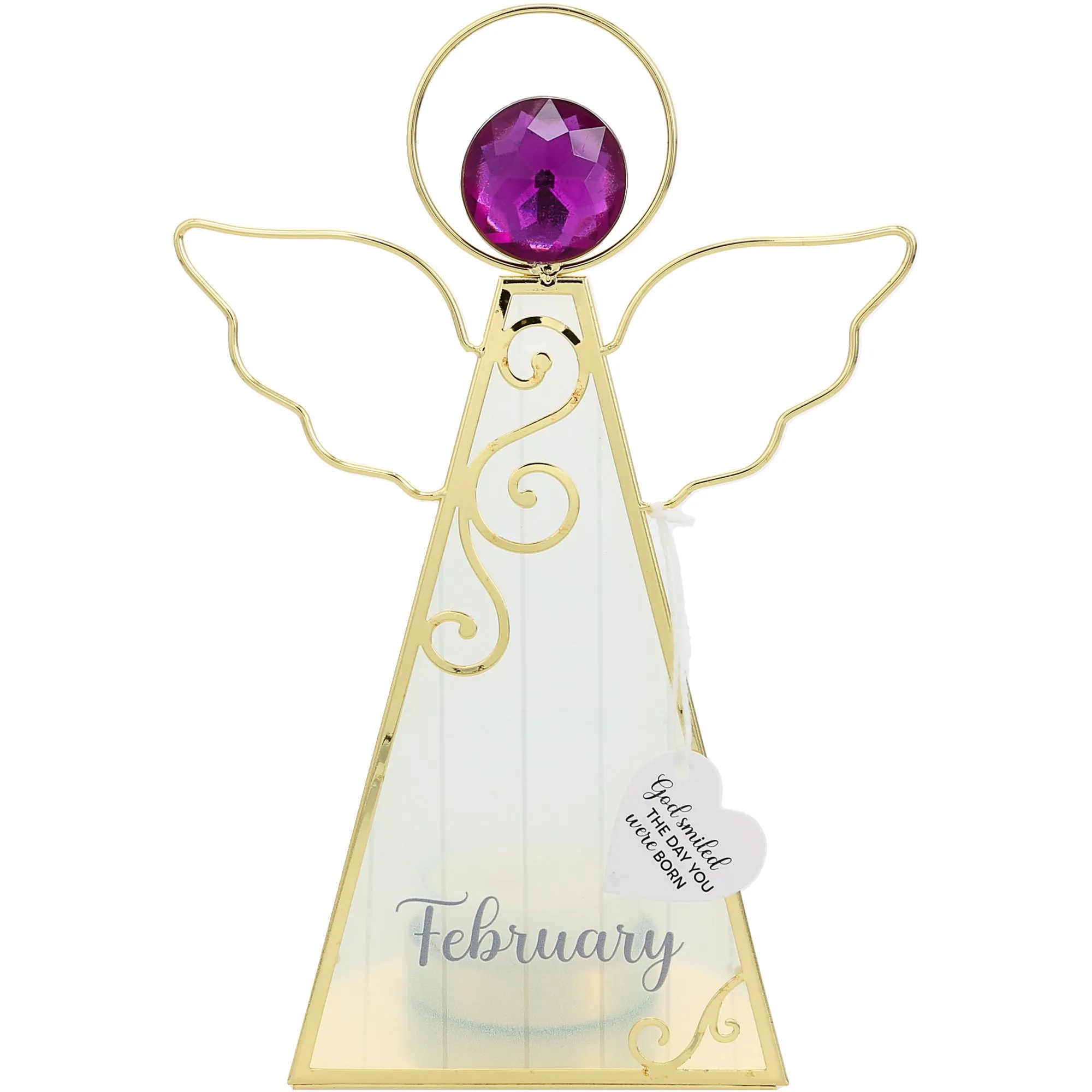 February 6.5" Monthly Angel Tea Light Holder