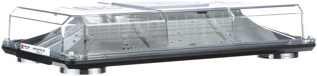 Federal Signal 454102HL-25 HighLighter LED Mini-Lightbar with Magnetic Mount, Clear Dome, Amber