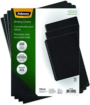 Fellowes Executive Binding Presentation Covers, Oversize Letter, Black, 200 Pack (52149) by Fellowes
