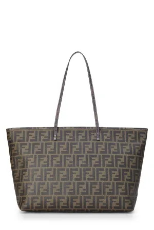 Fendi,  Purple Zucca Coated Canvas Roll Tote, Purple