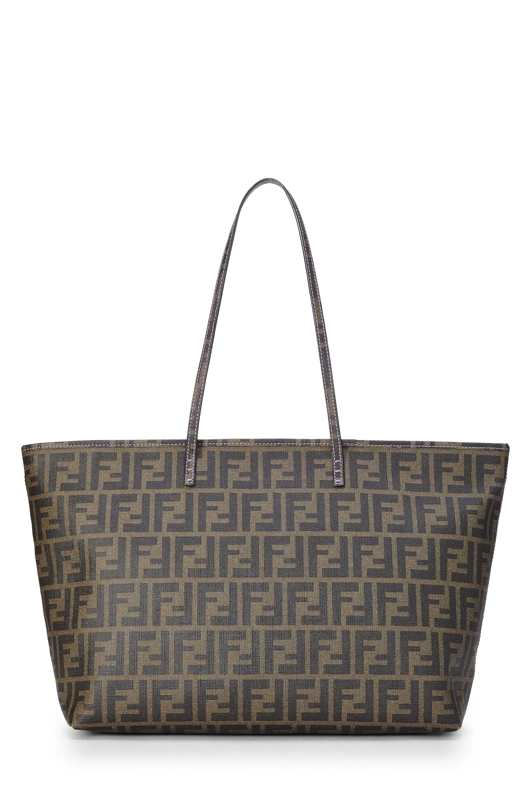 Fendi,  Purple Zucca Coated Canvas Roll Tote, Purple