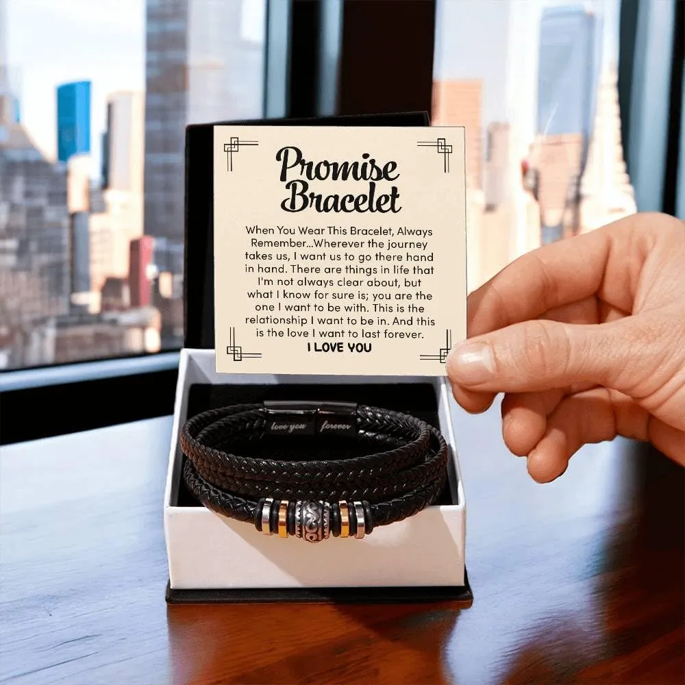 FG Family Gift Mall To My Man I Love You Bracelet Gifts For Him Husband Boyfriend Sentimental Gifts From Wife Girlfriend To My Man Bracelet Birthday Gift Ideas With Message Card