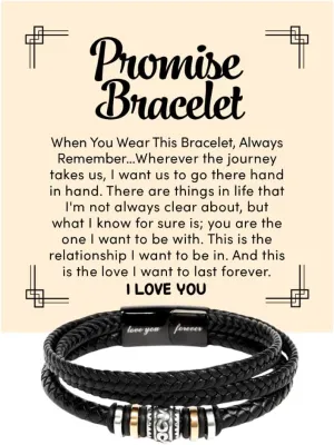 FG Family Gift Mall To My Man I Love You Bracelet Gifts For Him Husband Boyfriend Sentimental Gifts From Wife Girlfriend To My Man Bracelet Birthday Gift Ideas With Message Card