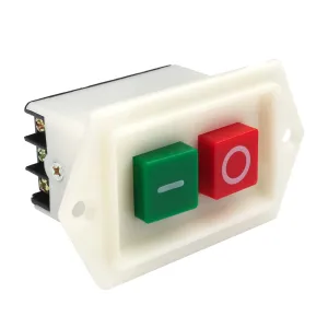 Fielect ON-Off Latching Power Push Button Switch 6A 3 Phase for Electric Tools