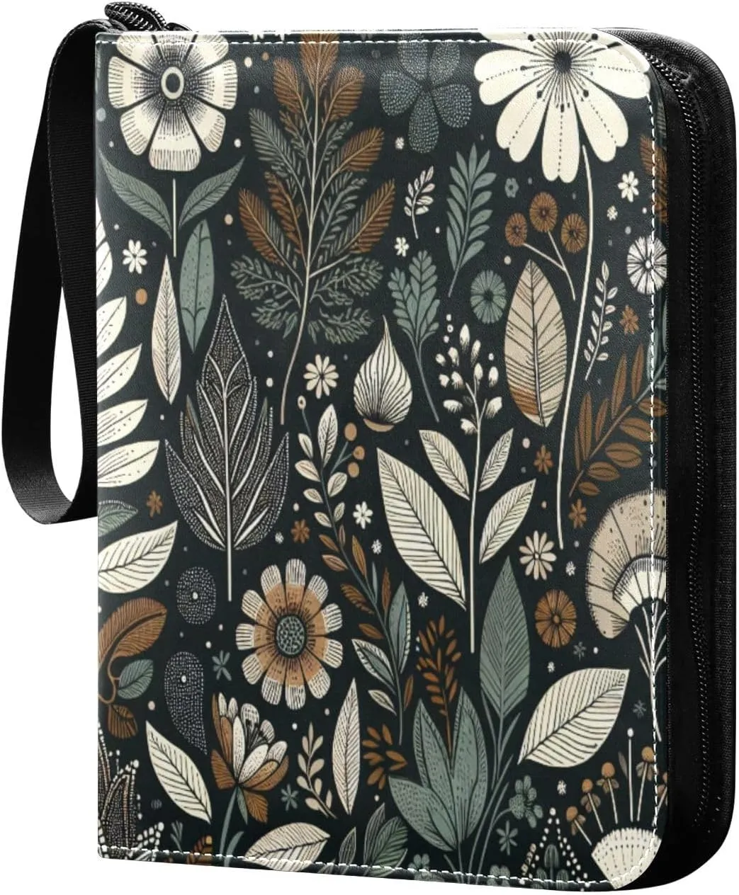 Flowers Card Binder 4 Pockets, 400 Pockets Trading Card Binder Removable Card Albums Card Holder for Games, Sports, Football, Baseball Cards