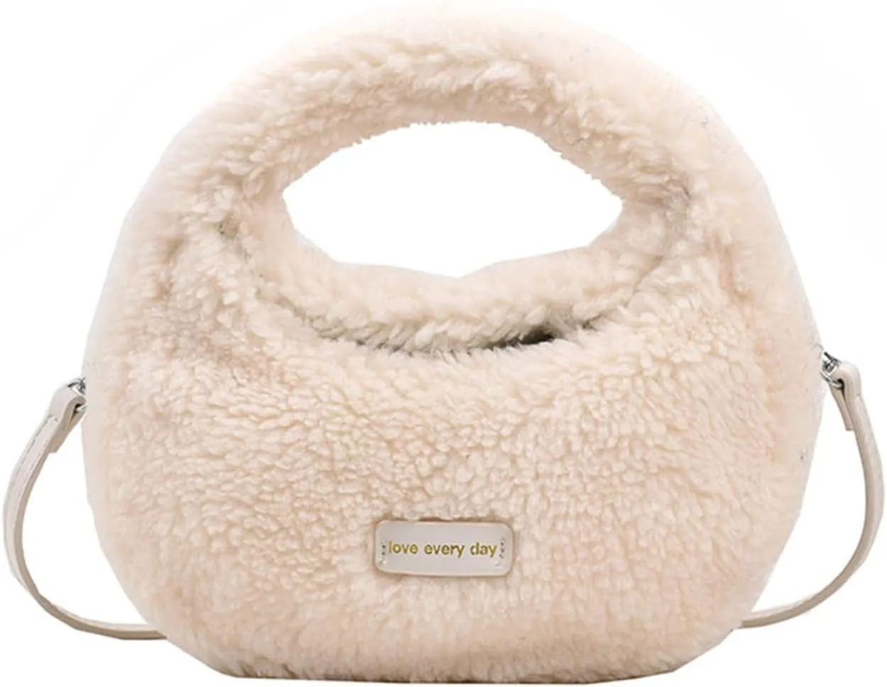 Fluffy Purse, Furry Purse Faux Fur Bag Cute Lambswool Fuzzy Crossbody Bag for Women