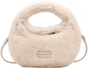 Fluffy Purse, Furry Purse Faux Fur Bag Cute Lambswool Fuzzy Crossbody Bag for Women