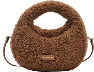 Fluffy Purse, Furry Purse Faux Fur Bag Cute Lambswool Fuzzy Crossbody Bag for Women