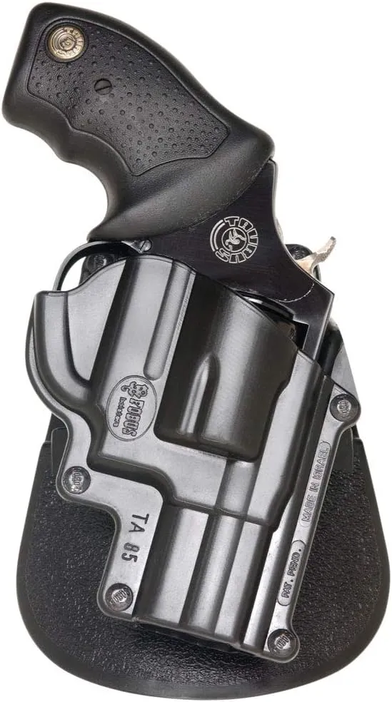 Fobus TA85 Standard Holster for Rossi 35102, 35202, R351, R352 / Taurus 605 (no polymer), 650, 651, 85 (no polymer), 850 CIA, 905, UL85 (no polymer), Right Hand Paddle, Black.