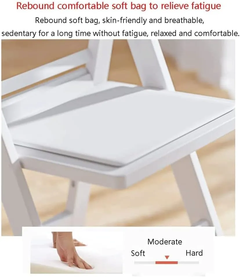Foldable Chair Folding Chair Ergonomic Curve Reclining Cushion Back Chair Camping Chair Outdoor Sit Comfortable Folding Chair Portable