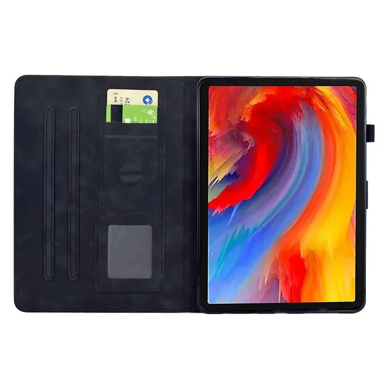 For Amazon Fire 7 (2022) Case Flower Bird Imprinted Card Holder Leather Tablet Cover