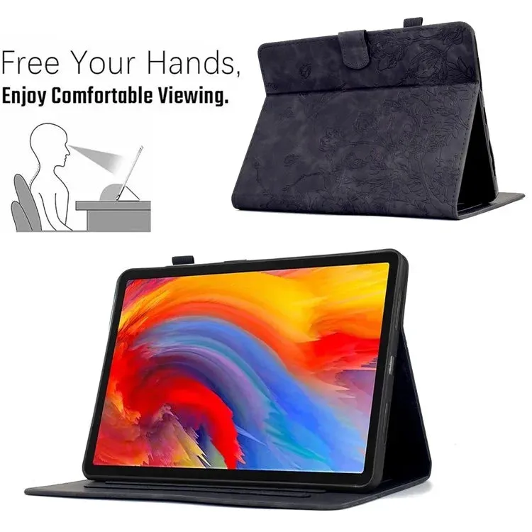 For Amazon Kindle 6" (2022) Case Flower Bird Imprinted Card Holder Leather Tablet Cover