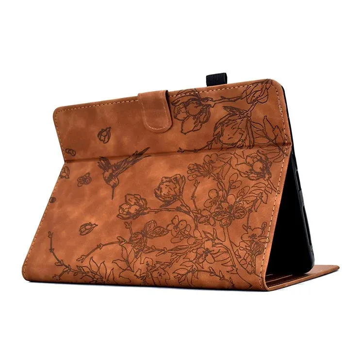 For Amazon Kindle 6" (2022) Case Flower Bird Imprinted Card Holder Leather Tablet Cover