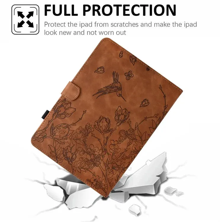 For Amazon Kindle 6" (2022) Case Flower Bird Imprinted Card Holder Leather Tablet Cover
