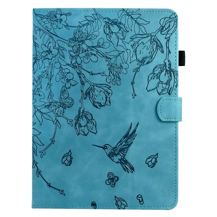 For Amazon Kindle 6" (2022) Case Flower Bird Imprinted Card Holder Leather Tablet Cover
