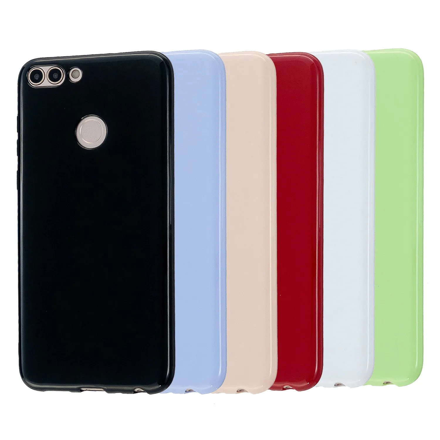 For HUAWEI Honor 7S/7A TPU Phone Case Simple Profile Flexible Soft Cellphone Cover Easy Access Shell Fluorescent green