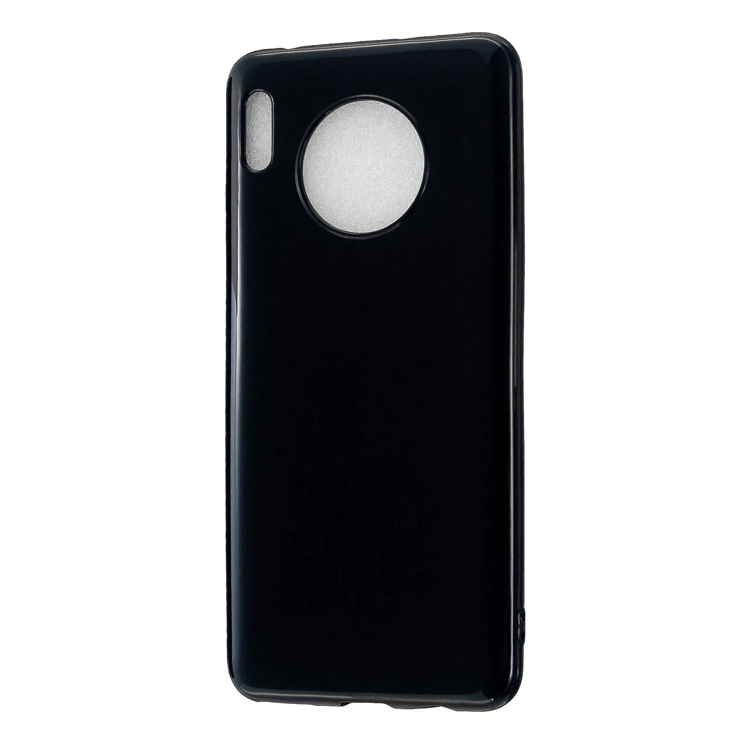 For HUAWEI Mate 30/30 Lite/30 Pro Cellphone Case Simple Profile Soft TPU Shock-Absorption Phone Cover Bright black
