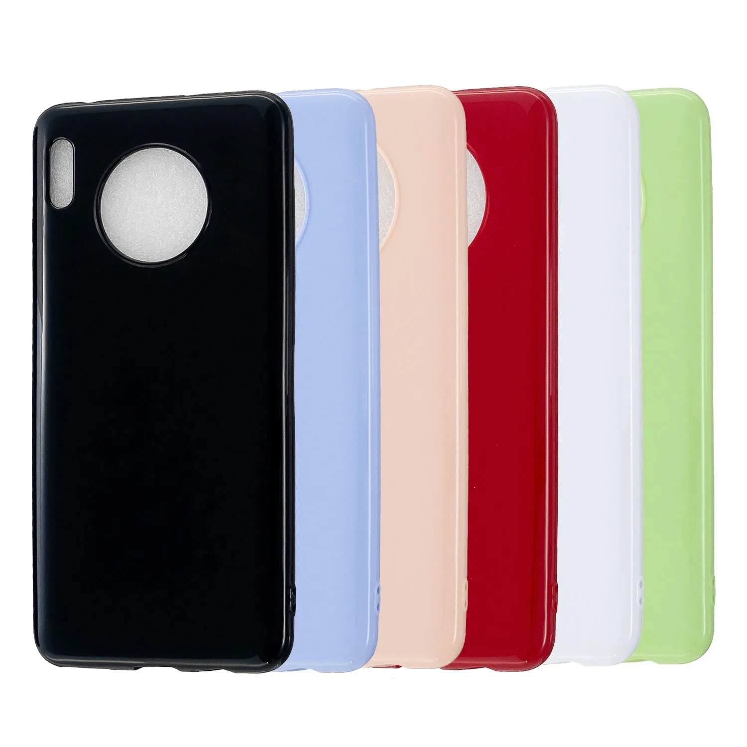 For HUAWEI Mate 30/30 Lite/30 Pro Cellphone Case Simple Profile Soft TPU Shock-Absorption Phone Cover Taro purple