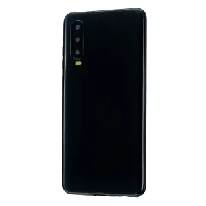 For HUAWEI P30/P30 Lite/P30 Pro Cellphone Case Simple Profile Soft TPU Scratch Proof Phone Shell Bright black