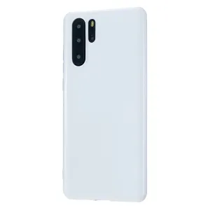 For HUAWEI P30/P30 Lite/P30 Pro Cellphone Case Simple Profile Soft TPU Scratch Proof Phone Shell Milk white