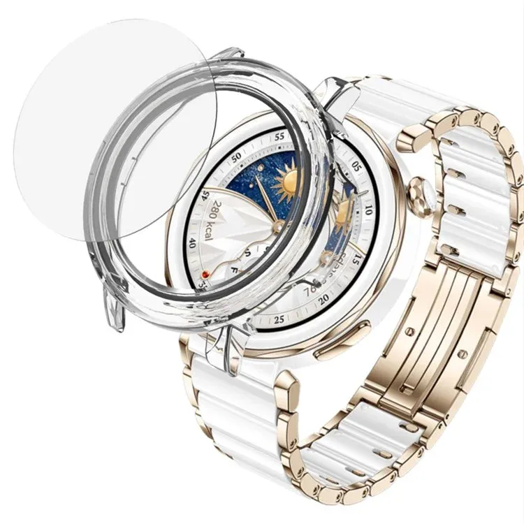 For Huawei Watch GT 5 Pro 42mm Watch Case Hard PC Cover with Tempered Glass Screen Film