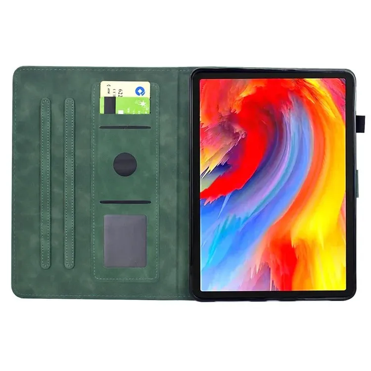 For iPad 10.9 (2022) Case Flower Bird Imprinted Card Holder Leather Tablet Cover